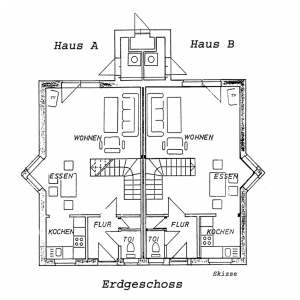 Ferienhaus Friesenlandhaus Norddeich Grundriss EG