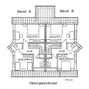 Ferienhaus Friesenlandhaus Norddeich Grundriss OG