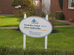 Ferienhaus Friesenlandhaus Norddeich Infoschild